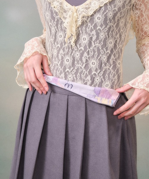 twins(nemne store)(ツインズ)の「twins Uniform Pleated Skirt(スカート・レディース・グレー・フリー)」の16枚目の写真