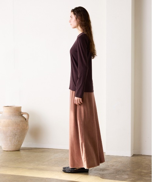WALANCE（ワランス）の「COTTON VELOUR LONG SKIRT（スカート・レディース・スミクロ・FREE）」の17枚目の写真