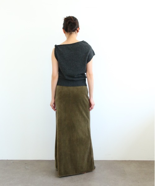 WALANCE（ワランス）の「COTTON VELOUR LONG SKIRT（スカート・レディース・スミクロ・FREE）」の2枚目の写真