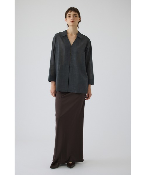 RIM.ARK(リムアーク)の「Sheer relax wide SH(シアー リラックス ワイド シャツ)(シャツ/ブラウス・レディース・ライトブラウン/グレー/ブラック・FREE)」の4枚目の写真