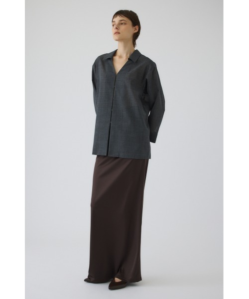 RIM.ARK(リムアーク)の「Sheer relax wide SH(シアー リラックス ワイド シャツ)(シャツ/ブラウス・レディース・ライトブラウン/グレー/ブラック・FREE)」の5枚目の写真