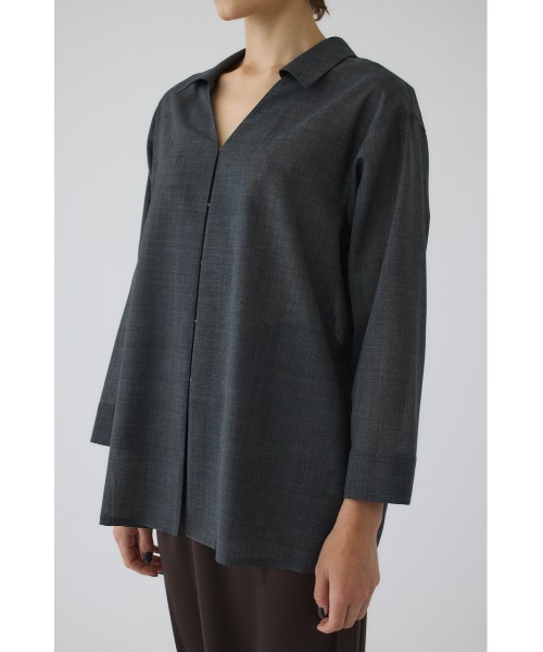 RIM.ARK(リムアーク)の「Sheer relax wide SH(シアー リラックス ワイド シャツ)(シャツ/ブラウス・レディース・ライトブラウン/グレー/ブラック・FREE)」の11枚目の写真