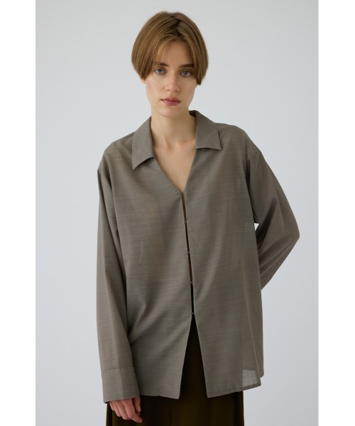 RIM.ARK(リムアーク)の「Sheer relax wide SH(シアー リラックス ワイド シャツ)(シャツ/ブラウス・レディース・ライトブラウン/グレー/ブラック・FREE)」の20枚目の写真