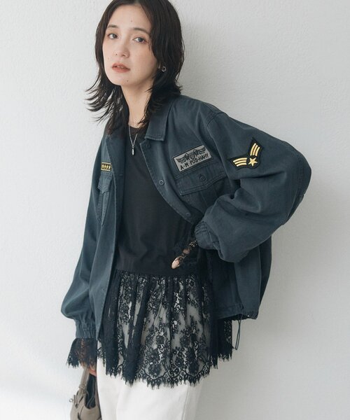 RIVE DROITE(リヴドロワ)の「レースコンビカットソー(Tシャツ/カットソー・レディース・ブラウン/ブラック/オフホワイト・FREE)」の19枚目の写真