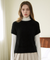 Round Neck Half Sleeve Knit (Black)