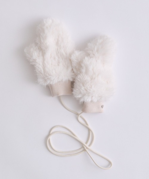 OLIVE des OLIVE(オリーブデオリーブ)の「Fluffy Fur Gloves(手袋・レディース・ブラック/サックスブルー/オフホワイト/ピンク・FREE)」の1枚目の写真