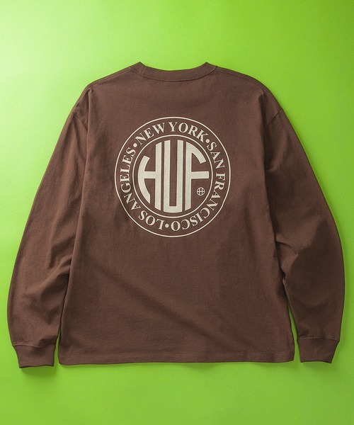 HUF(ハフ)の「REGIONAL LS TEE(Tシャツ/カットソー・メンズ・ブラウン/ホワイト/ブラック・L/M/XL/XXL/XS/S)」の3枚目の写真