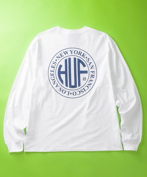 HUF(ハフ)の「REGIONAL LS TEE(Tシャツ/カットソー・メンズ・ブラウン/ホワイト/ブラック・L/M/XL/XXL/XS/S)」の1枚目の写真