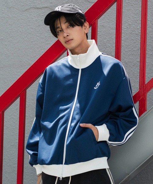 WEGO(ウィゴー)の「WEGO/【26年秋冬新作】ライントラックジャケット(ジャージ・メンズ・アイボリー/ネイビー・LARGE/MEDIUM)」の9枚目の写真