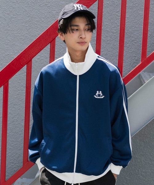WEGO(ウィゴー)の「WEGO/【26年秋冬新作】ライントラックジャケット(ジャージ・メンズ・アイボリー/ネイビー・LARGE/MEDIUM)」の10枚目の写真