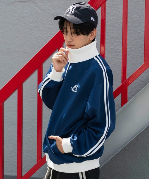 WEGO(ウィゴー)の「WEGO/【26年秋冬新作】ライントラックジャケット(ジャージ・メンズ・アイボリー/ネイビー・LARGE/MEDIUM)」の11枚目の写真