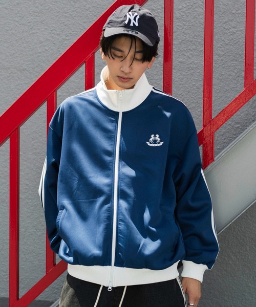 WEGO(ウィゴー)の「WEGO/【26年秋冬新作】ライントラックジャケット(ジャージ・メンズ・アイボリー/ネイビー・LARGE/MEDIUM)」の12枚目の写真