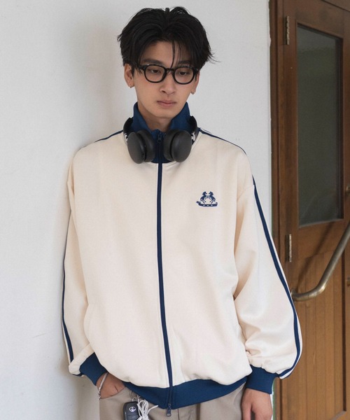 WEGO(ウィゴー)の「WEGO/【26年秋冬新作】ライントラックジャケット(ジャージ・メンズ・アイボリー/ネイビー・LARGE/MEDIUM)」の14枚目の写真
