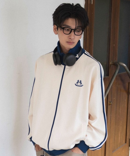 WEGO(ウィゴー)の「WEGO/【26年秋冬新作】ライントラックジャケット(ジャージ・メンズ・アイボリー/ネイビー・LARGE/MEDIUM)」の15枚目の写真