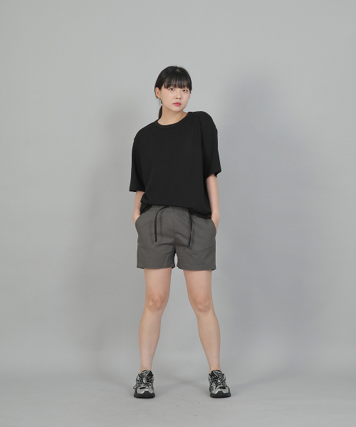 SAINTCREW（セントクルー）の「コットンバンディングショートパンツ CBS-387 ダークグレー（その他パンツ・レディース・その他・フリー）」の2枚目の写真