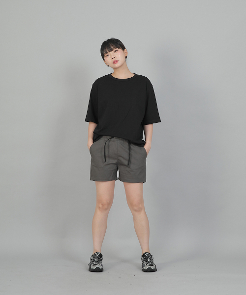SAINTCREW（セントクルー）の「コットンバンディングショートパンツ CBS-387 ダークグレー（その他パンツ・レディース・その他・フリー）」の3枚目の写真