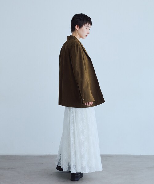 CODE A（コードエー）の「soft suede－like jacket（テーラードジャケット・レディース・ブラウン・00）」の6枚目の写真