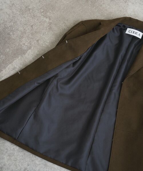 CODE A（コードエー）の「soft suede－like jacket（テーラードジャケット・レディース・ブラウン・00）」の9枚目の写真