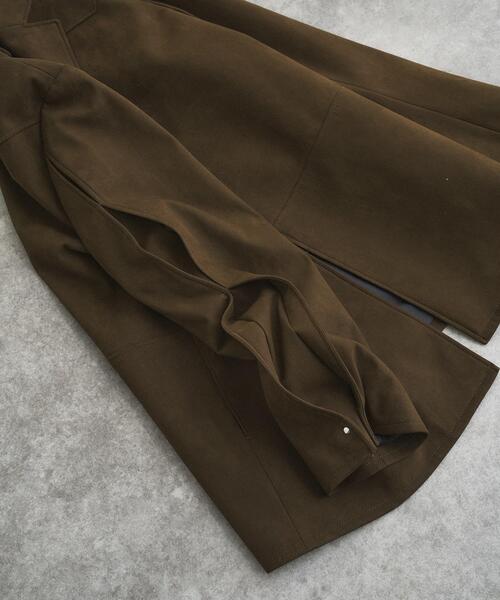 CODE A（コードエー）の「soft suede－like jacket（テーラードジャケット・レディース・ブラウン・00）」の10枚目の写真