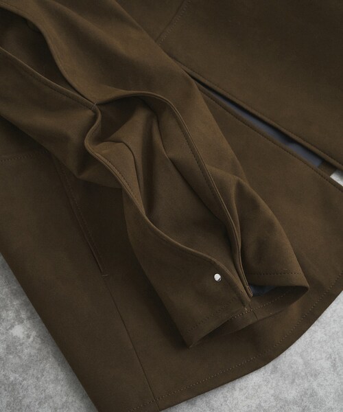 CODE A（コードエー）の「soft suede－like jacket（テーラードジャケット・レディース・ブラウン・00）」の11枚目の写真