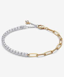 YArKA/ヤーカ】silver925 more big flat & middle chain bracelet [BB1