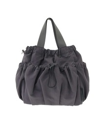 2WAY NYLON DRAWSTRING SHOULDER BAG
