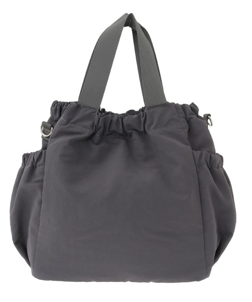 CONVERSE TOKYO（コンバーストウキョウ）の「2WAY NYLON DRAWSTRING SHOULDER BAG（ショルダーバッグ・レディース・ブラック/チャコールグレー・FREE）」の8枚目の写真