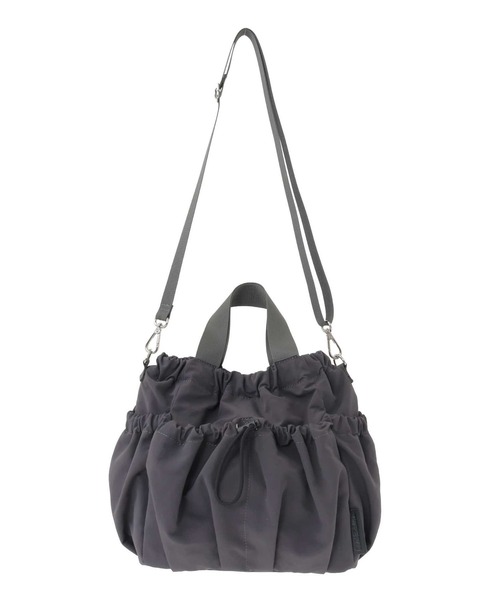 CONVERSE TOKYO（コンバーストウキョウ）の「2WAY NYLON DRAWSTRING SHOULDER BAG（ショルダーバッグ・レディース・ブラック/チャコールグレー・FREE）」の14枚目の写真