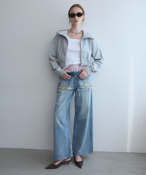 JOSE MOON(ジョゼムーン)の「REPOS LOUNGE SHORT PANTS/リポスラウンジショートパンツ(その他パンツ・レディース・ホワイト/ピンク/サックスブルー/ブルー系その他・FREE)」の18枚目の写真