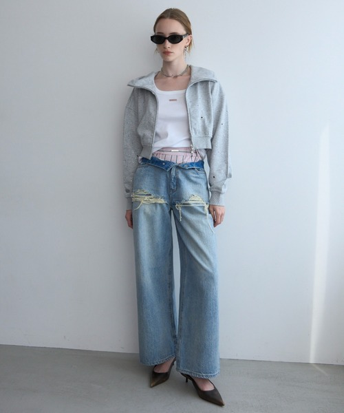 JOSE MOON(ジョゼムーン)の「REPOS LOUNGE SHORT PANTS/リポスラウンジショートパンツ(その他パンツ・レディース・ホワイト/ピンク/サックスブルー/ブルー系その他・FREE)」の20枚目の写真