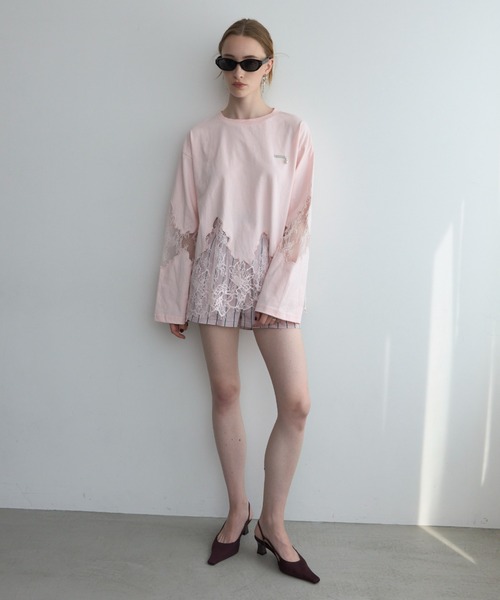JOSE MOON(ジョゼムーン)の「REPOS LOUNGE SHORT PANTS/リポスラウンジショートパンツ(その他パンツ・レディース・ホワイト/ピンク/サックスブルー/ブルー系その他・FREE)」の15枚目の写真