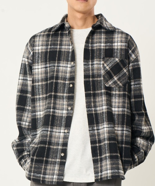 ROUGH TRADE(ラフトレード)の「ヘビーネルチェックシャツ(M1)(シャツ/ブラウス・メンズ・レッド系/ブルー系/ブラック系・MEDIUM/LARGE/X-LARGE)」の1枚目の写真