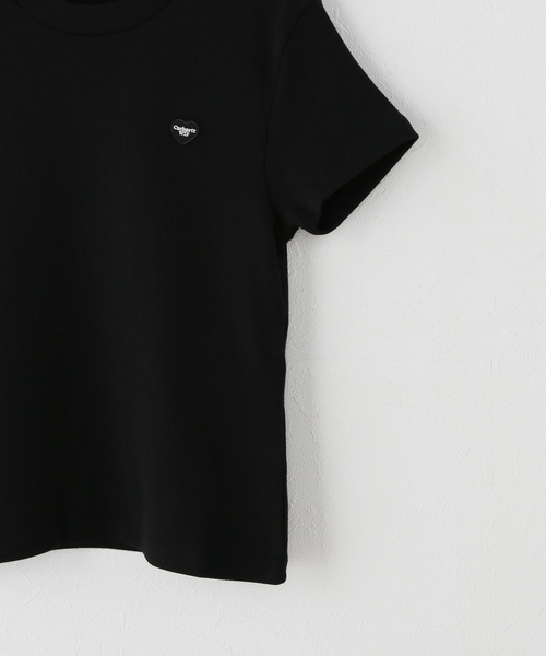 Carhartt WIP(カーハートダブリューアイピー)の「CARHARTT WIP / カーハート ダブリューアイピー W' S/S Small Heart Patch Tee(Tシャツ/カットソー・レディース・ホワイト/ブラック・MEDIUM)」の4枚目の写真
