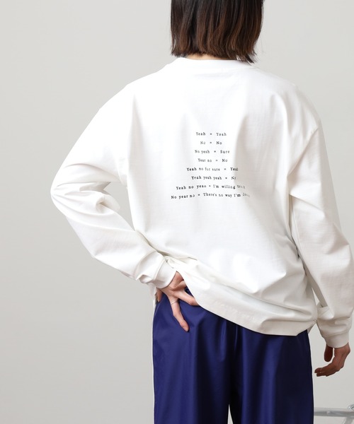 FUNALIVE(ファンアライブ)の「ABETTOR 高密度天竺チビロゴLS/T 長袖 ※数量限定(Tシャツ/カットソー・メンズ・ブラック/アイボリー・M/L/XL)」の5枚目の写真