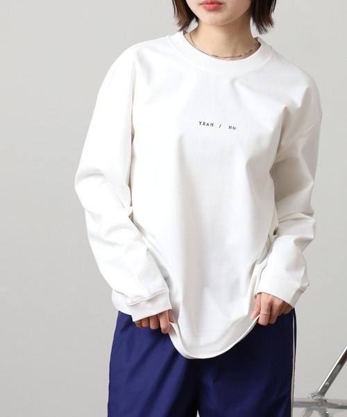 FUNALIVE(ファンアライブ)の「ABETTOR 高密度天竺チビロゴLS/T 長袖 ※数量限定(Tシャツ/カットソー・メンズ・ブラック/アイボリー・M/L/XL)」の4枚目の写真