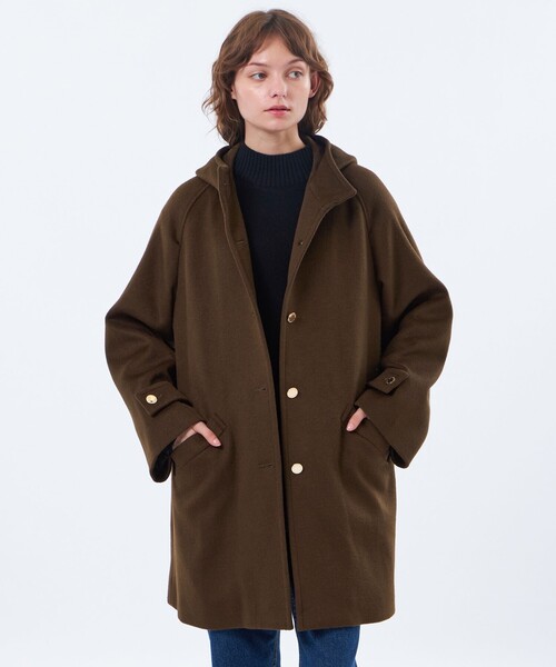 MACKINTOSH PHILOSOPHY(マッキントッシュ フィロソフィー)の「【予約販売】【WELBURY HOOD(ウェルベリーフード)】ウールメルトン(その他アウター・レディース・グレー系その他2/ブラウン系その他4/レッド系その他2/ダークネイビー・36/38/34)」の2枚目の写真