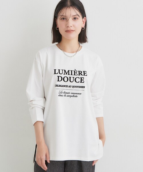 THE SHOP TK （ザ ショップ ティーケー ）の「ロゴ＆フォトアソートロンT（Tシャツ/カットソー・レディース・ブラック系/ホワイト系3/ダークブラウン/オフホワイト・12/13）」の5枚目の写真