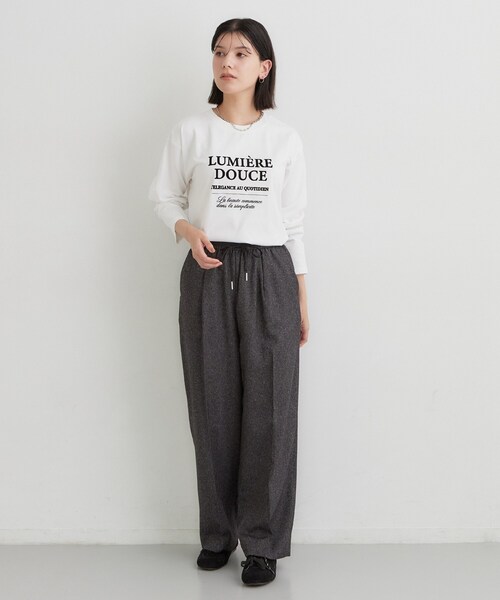 THE SHOP TK （ザ ショップ ティーケー ）の「ロゴ＆フォトアソートロンT（Tシャツ/カットソー・レディース・ブラック系/ホワイト系3/ダークブラウン/オフホワイト・12/13）」の7枚目の写真