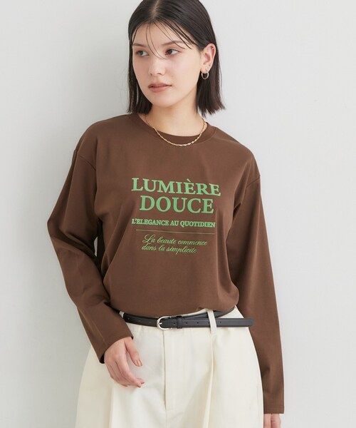 THE SHOP TK （ザ ショップ ティーケー ）の「ロゴ＆フォトアソートロンT（Tシャツ/カットソー・レディース・ブラック系/ホワイト系3/ダークブラウン/オフホワイト・12/13）」の9枚目の写真