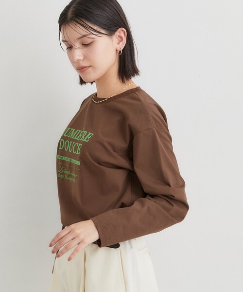 THE SHOP TK （ザ ショップ ティーケー ）の「ロゴ＆フォトアソートロンT（Tシャツ/カットソー・レディース・ブラック系/ホワイト系3/ダークブラウン/オフホワイト・12/13）」の21枚目の写真