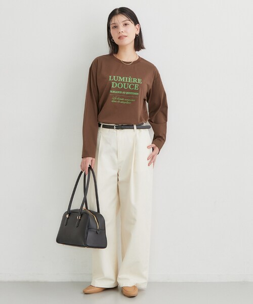 THE SHOP TK （ザ ショップ ティーケー ）の「ロゴ＆フォトアソートロンT（Tシャツ/カットソー・レディース・ブラック系/ホワイト系3/ダークブラウン/オフホワイト・12/13）」の22枚目の写真