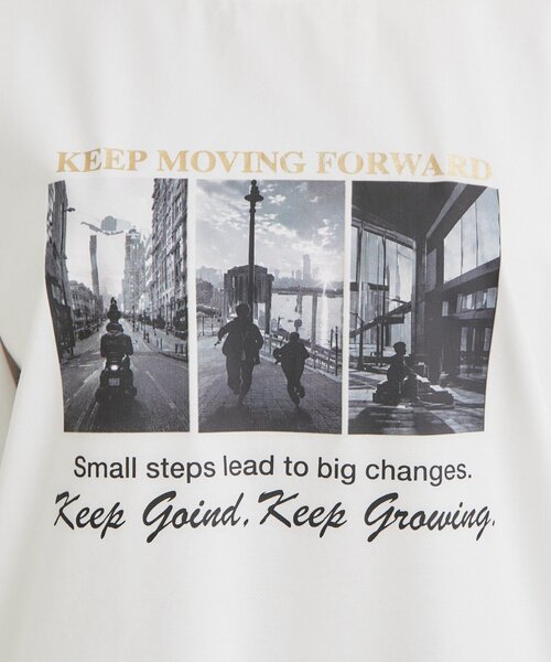 THE SHOP TK （ザ ショップ ティーケー ）の「ロゴ＆フォトアソートロンT（Tシャツ/カットソー・レディース・ブラック系/ホワイト系3/ダークブラウン/オフホワイト・12/13）」の15枚目の写真