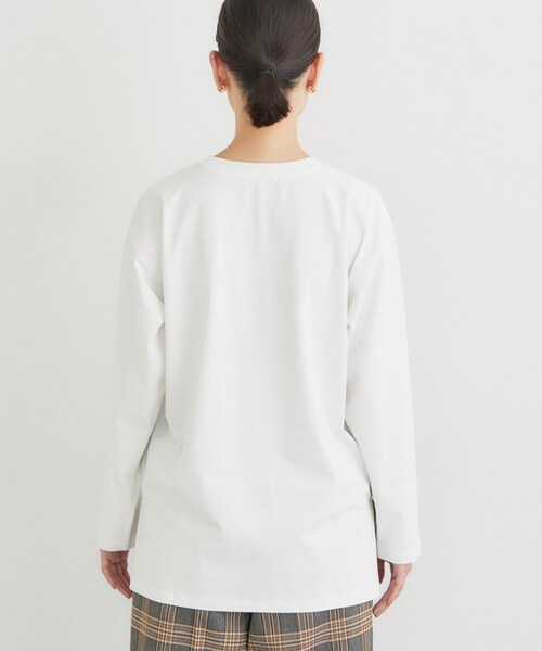 THE SHOP TK （ザ ショップ ティーケー ）の「ロゴ＆フォトアソートロンT（Tシャツ/カットソー・レディース・ブラック系/ホワイト系3/ダークブラウン/オフホワイト・12/13）」の11枚目の写真