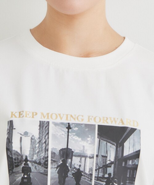 THE SHOP TK （ザ ショップ ティーケー ）の「ロゴ＆フォトアソートロンT（Tシャツ/カットソー・レディース・ブラック系/ホワイト系3/ダークブラウン/オフホワイト・12/13）」の12枚目の写真