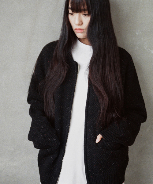 HORLISUN(ホーリーサン)の「Annette Silk Nep Zip Up Knit Cardigan Black(カーディガン/ボレロ・メンズ・その他・MEDIUM/LARGE)」の10枚目の写真