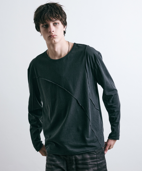 LEARVE(ルアブ)の「バネット PIGMENT ローカット ロングスリーブ(2col)(Tシャツ/カットソー・メンズ・チャコールグレー/ミックスグレー・MEDIUM/LARGE/X-LARGE)」の3枚目の写真
