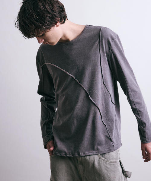LEARVE(ルアブ)の「バネット PIGMENT ローカット ロングスリーブ(2col)(Tシャツ/カットソー・メンズ・チャコールグレー/ミックスグレー・MEDIUM/LARGE/X-LARGE)」の7枚目の写真