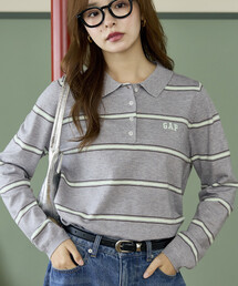 PUBLUX × GAP/ギャップ 別注 マルチボーダー ポロニット 限定展開