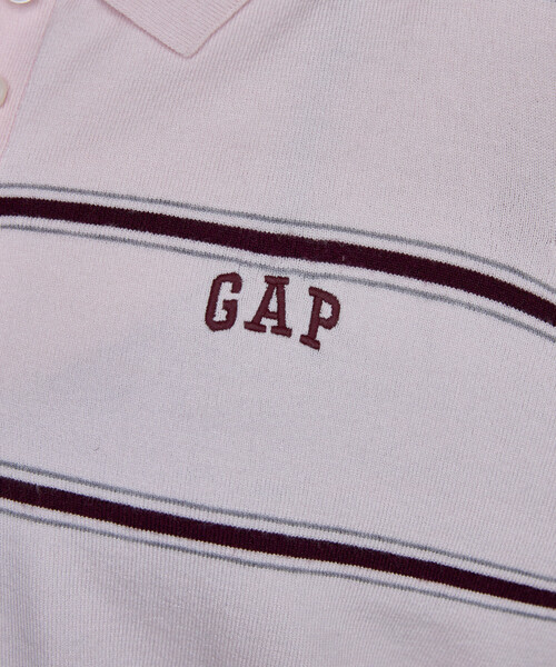 GAP(ギャップ)の「PUBLUX × GAP/ギャップ 別注 マルチボーダー ポロニット 限定展開(ニット/セーター・レディース・ピンク/ナチュラル/グレー・フリ-)」の22枚目の写真
