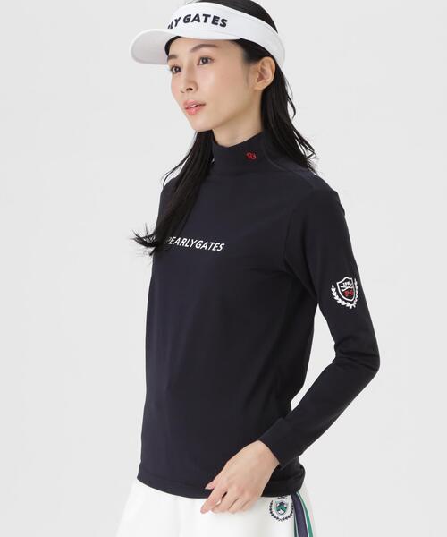 PEARLY GATES(パーリーゲイツ)の「スーピマベア天長袖ハイネックカットソー (WOMENS)(Tシャツ/カットソー・レディース・ホワイト/ネイビー/ピンク/イエロー・LARGE/MEDIUM/SMALL)」の2枚目の写真